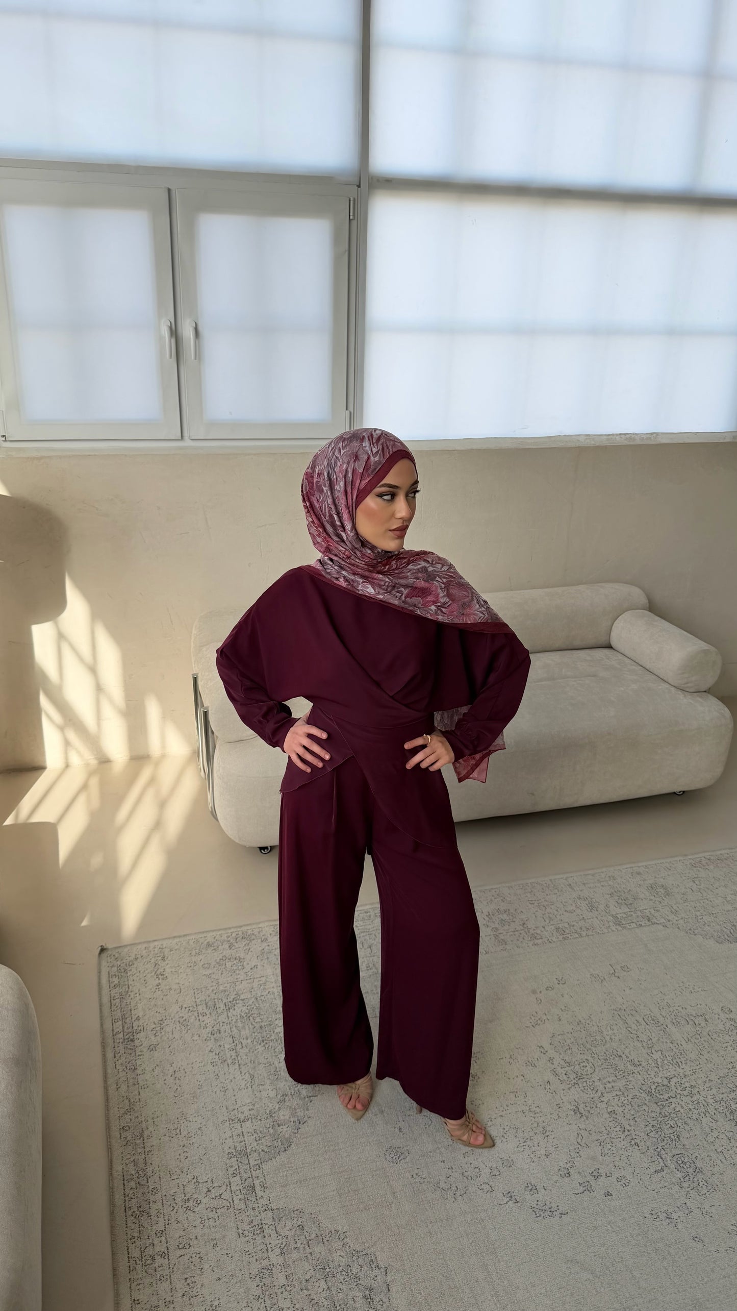 Paradise hijab in dusty rose