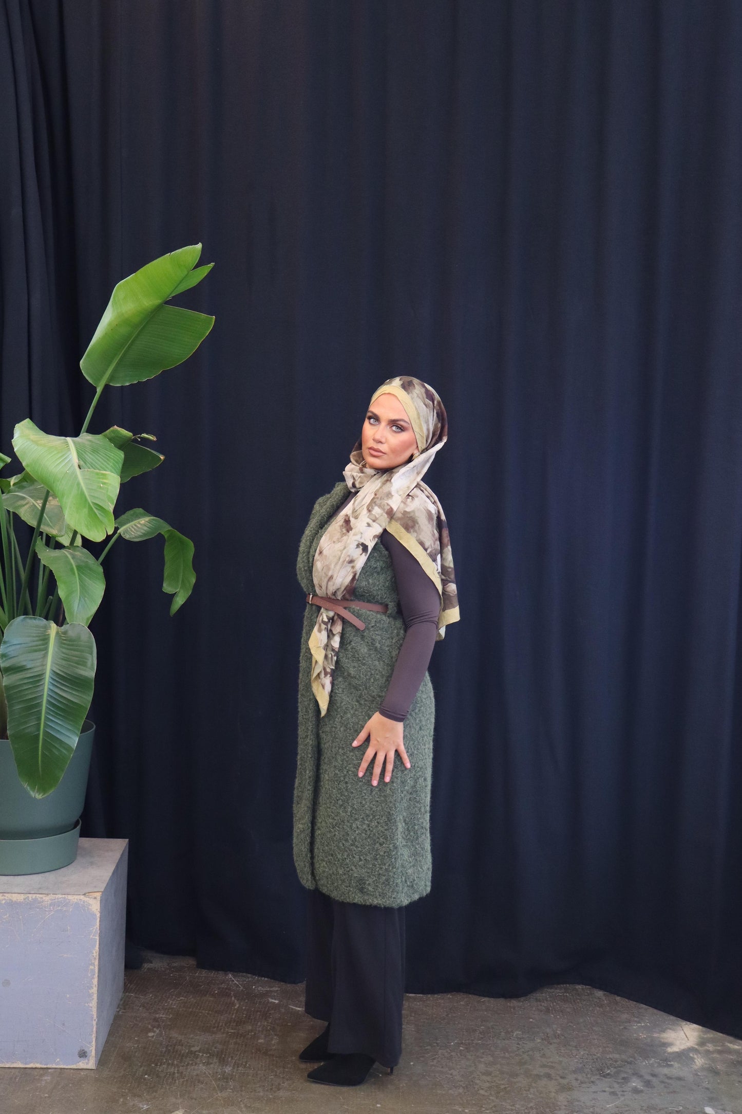 Lamiya weste in grün