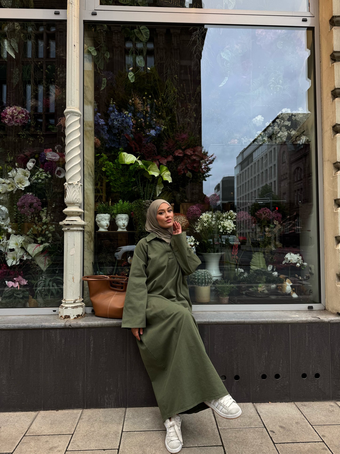 Cappadocia Maxikleid in olive