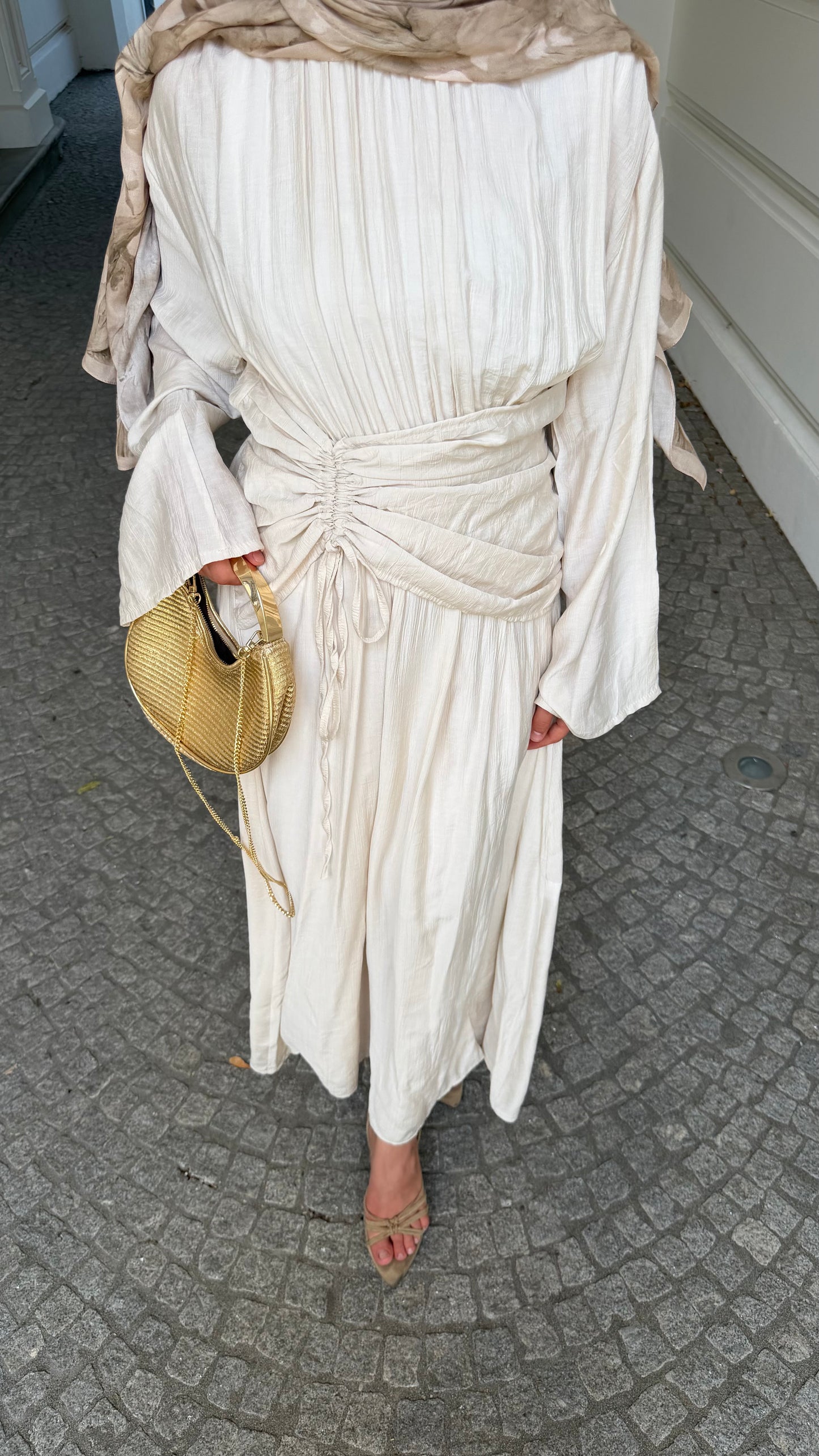 Lavinia Maxikleid in Beige
