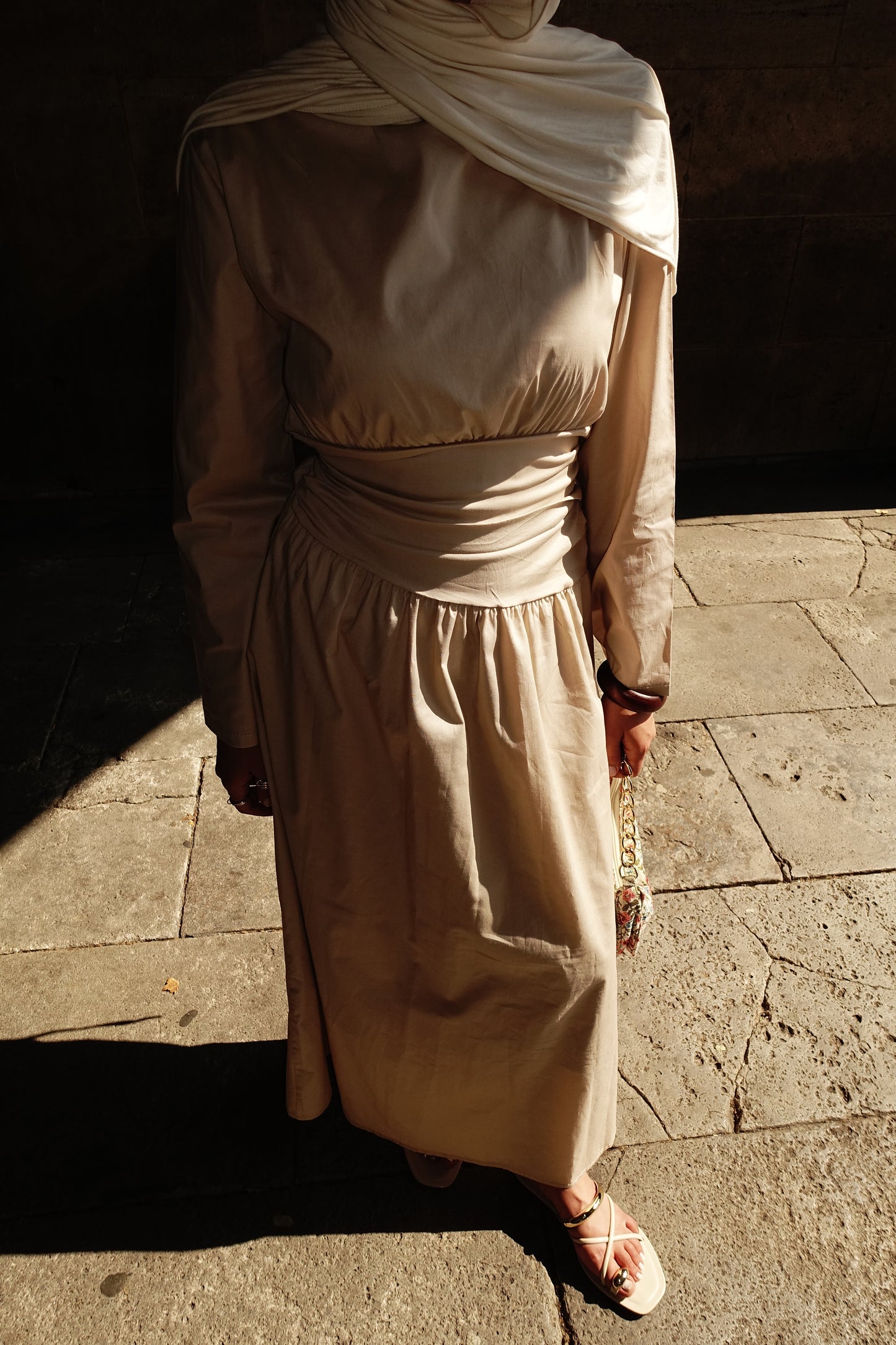 Aura Maxikleid in beige