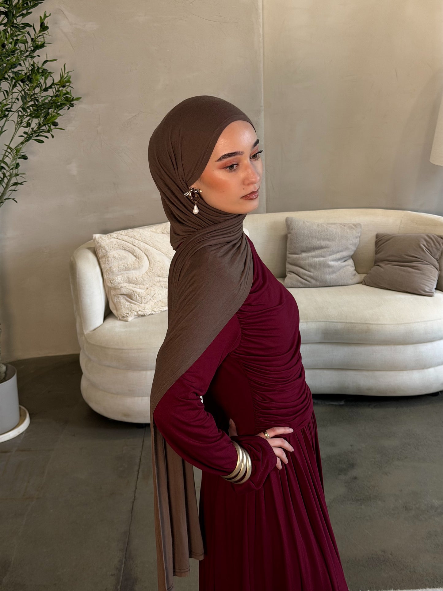 Premium Jersey in taupe