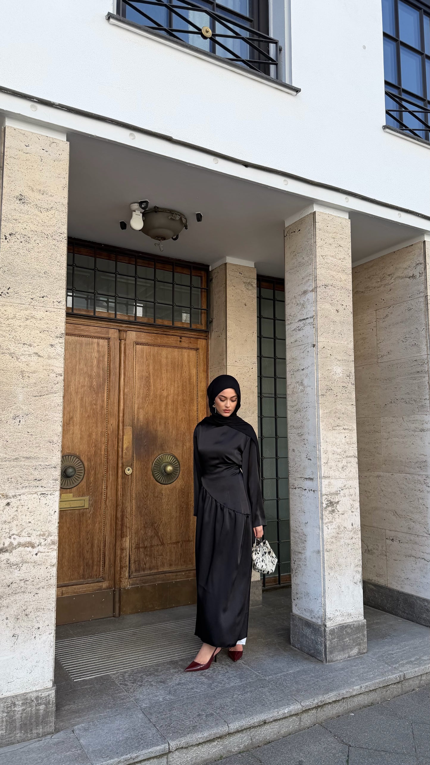 Elara Maxikleid in schwarz