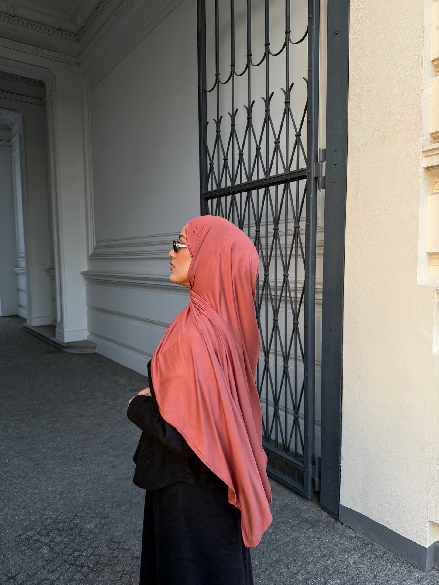 Premium Jersey in terracotta ember