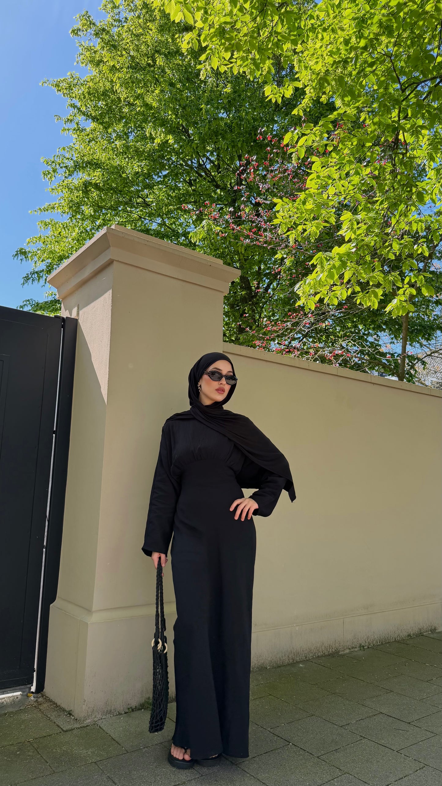 Desert Maxikleid in schwarz