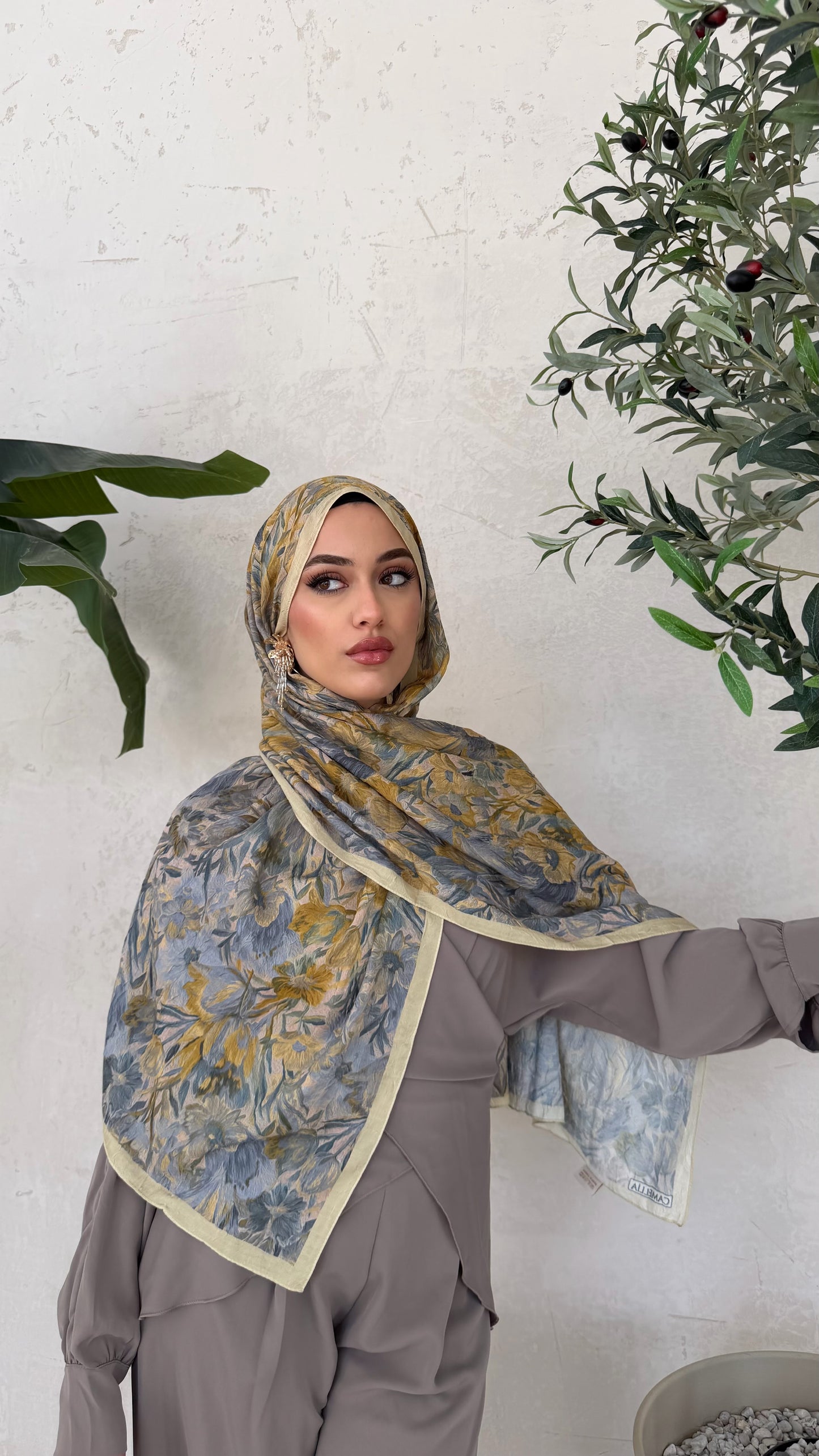 Paradise hijab in buttergelb