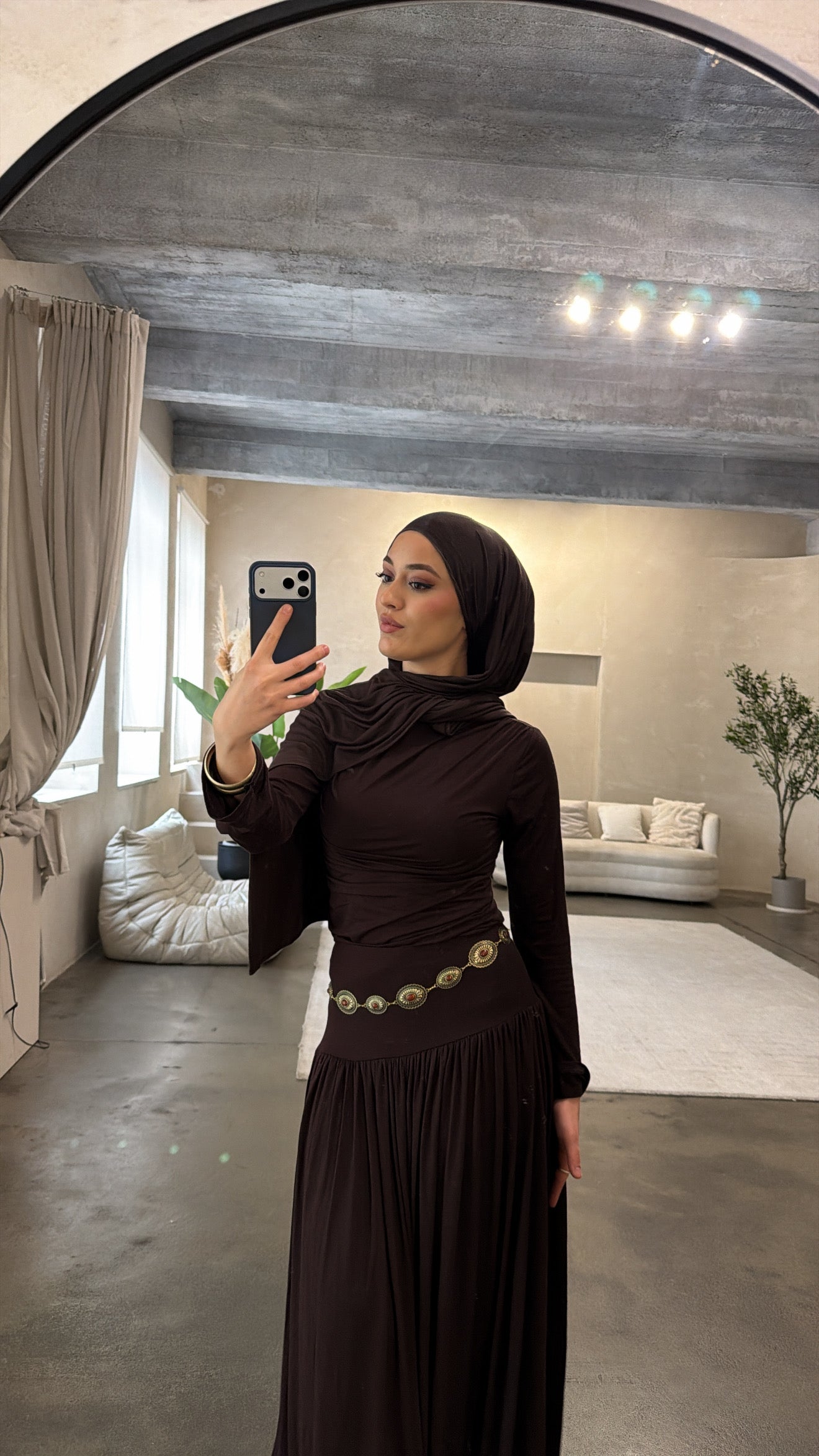 Zaria Zweiteiler in braun