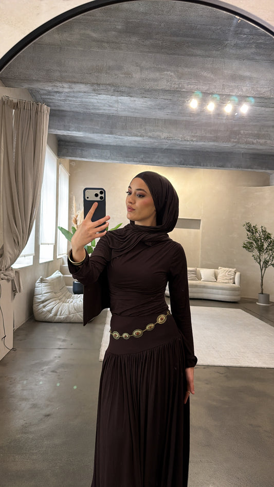 Zaria Zweiteiler in braun