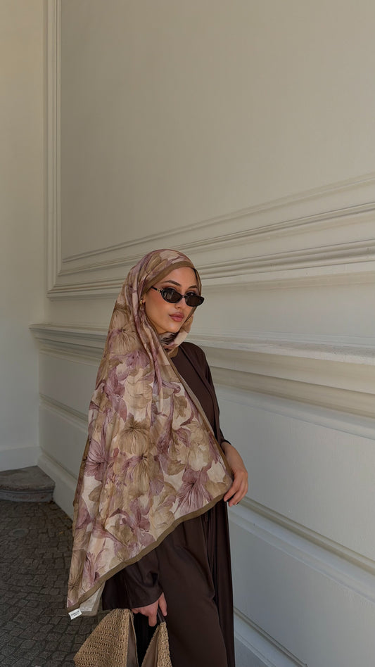 Fleura Hijab in Rose-beige