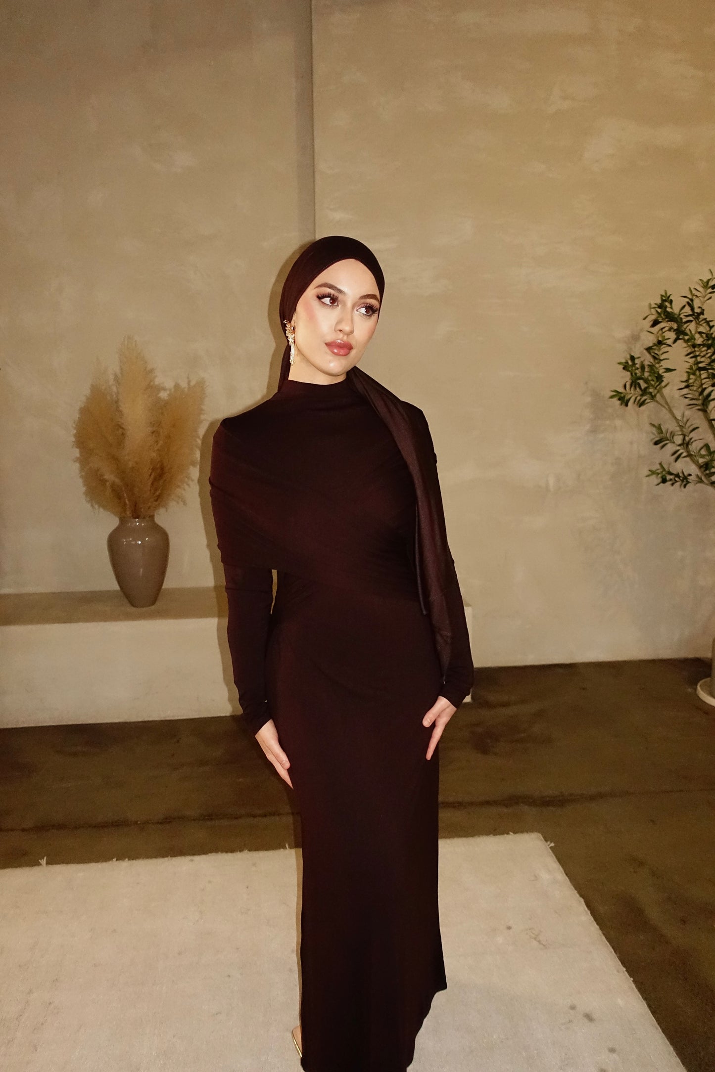 Zaya Maxikleid in braun