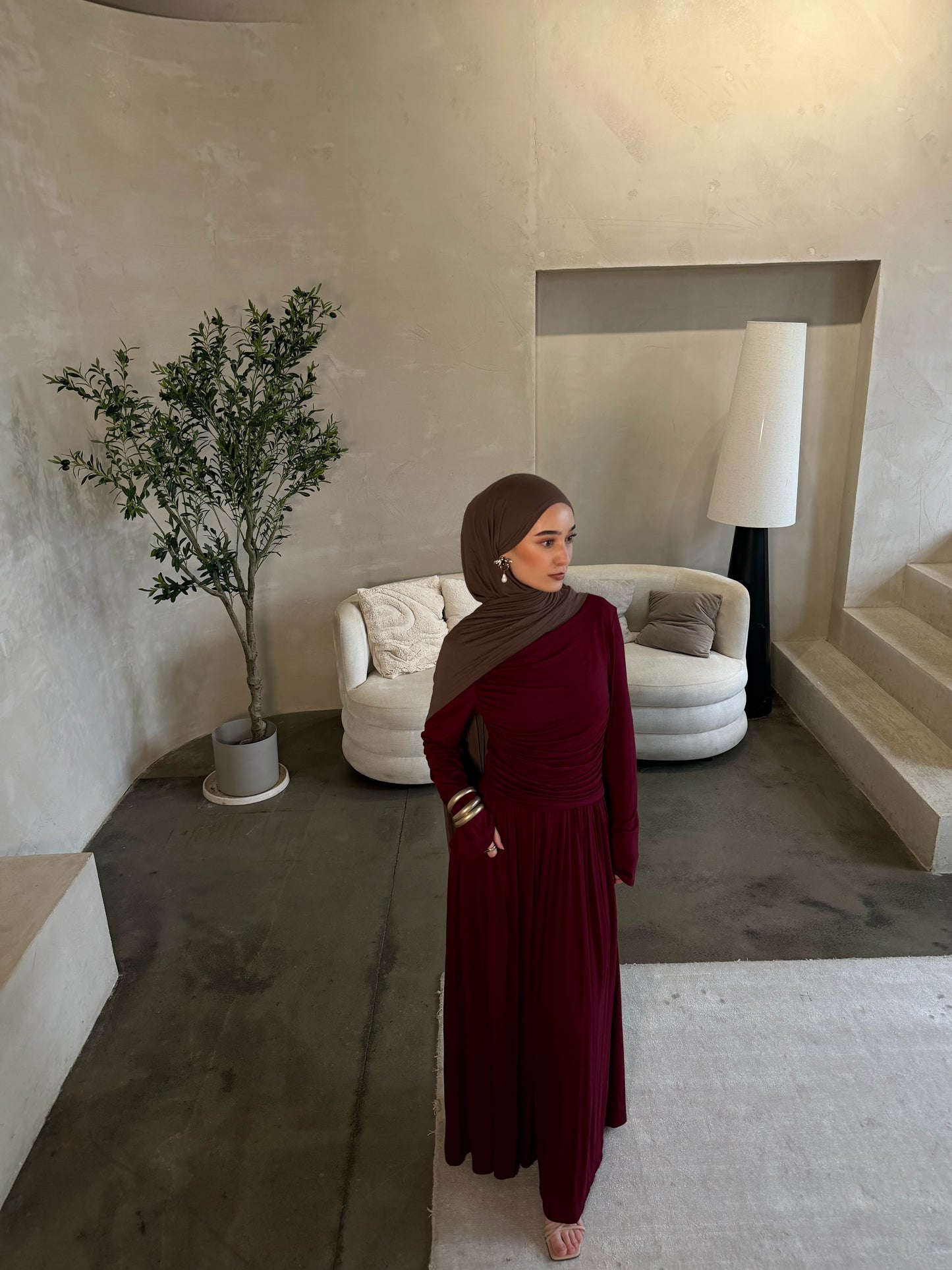 Sahar Maxikleid in bordeaux