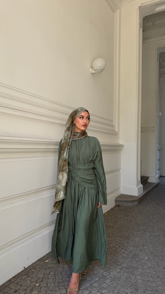 Lavinia Maxikleid in Olive