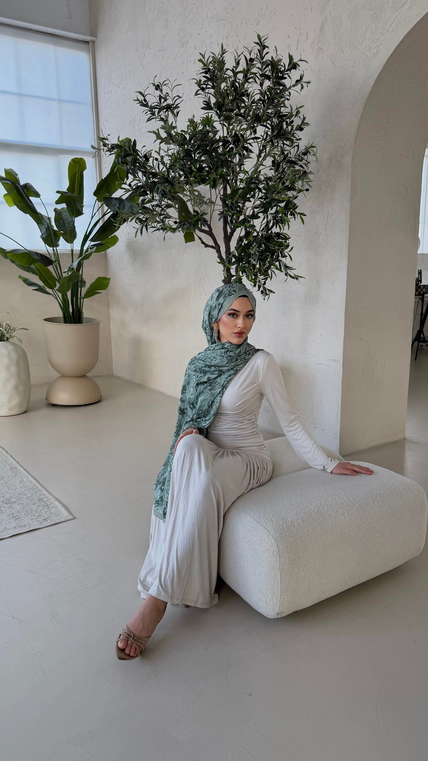 Paradise hijab in mint- grün