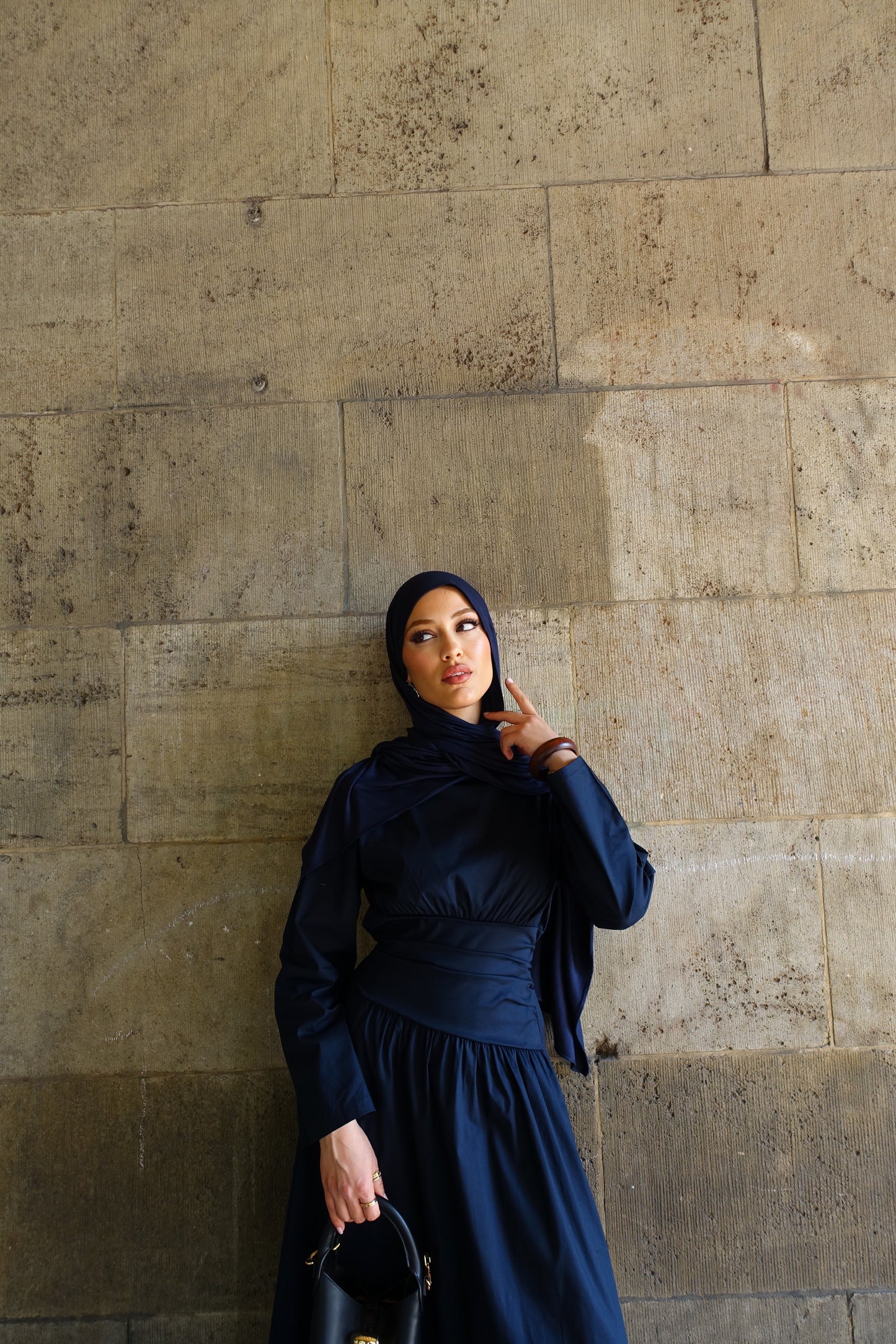 Aura Maxikleid in navy