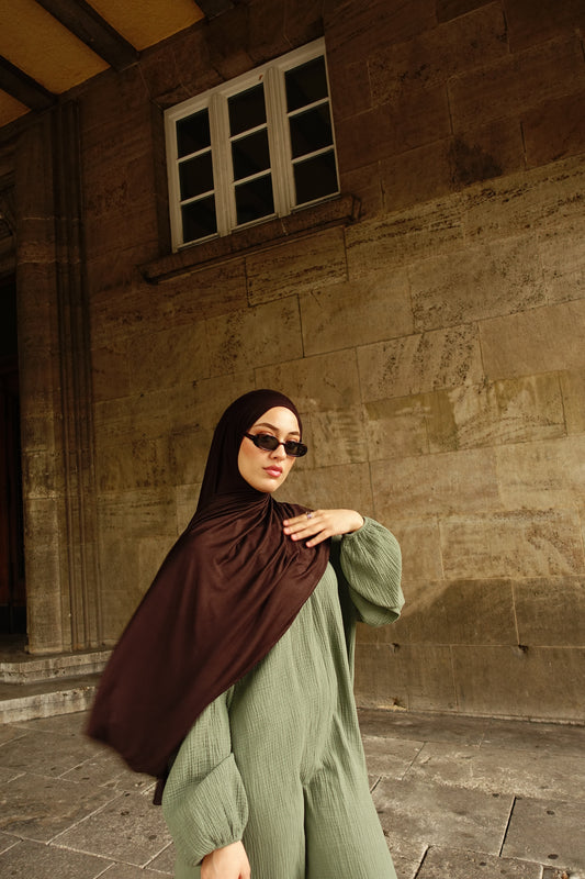 Premium Jersey in chocolate