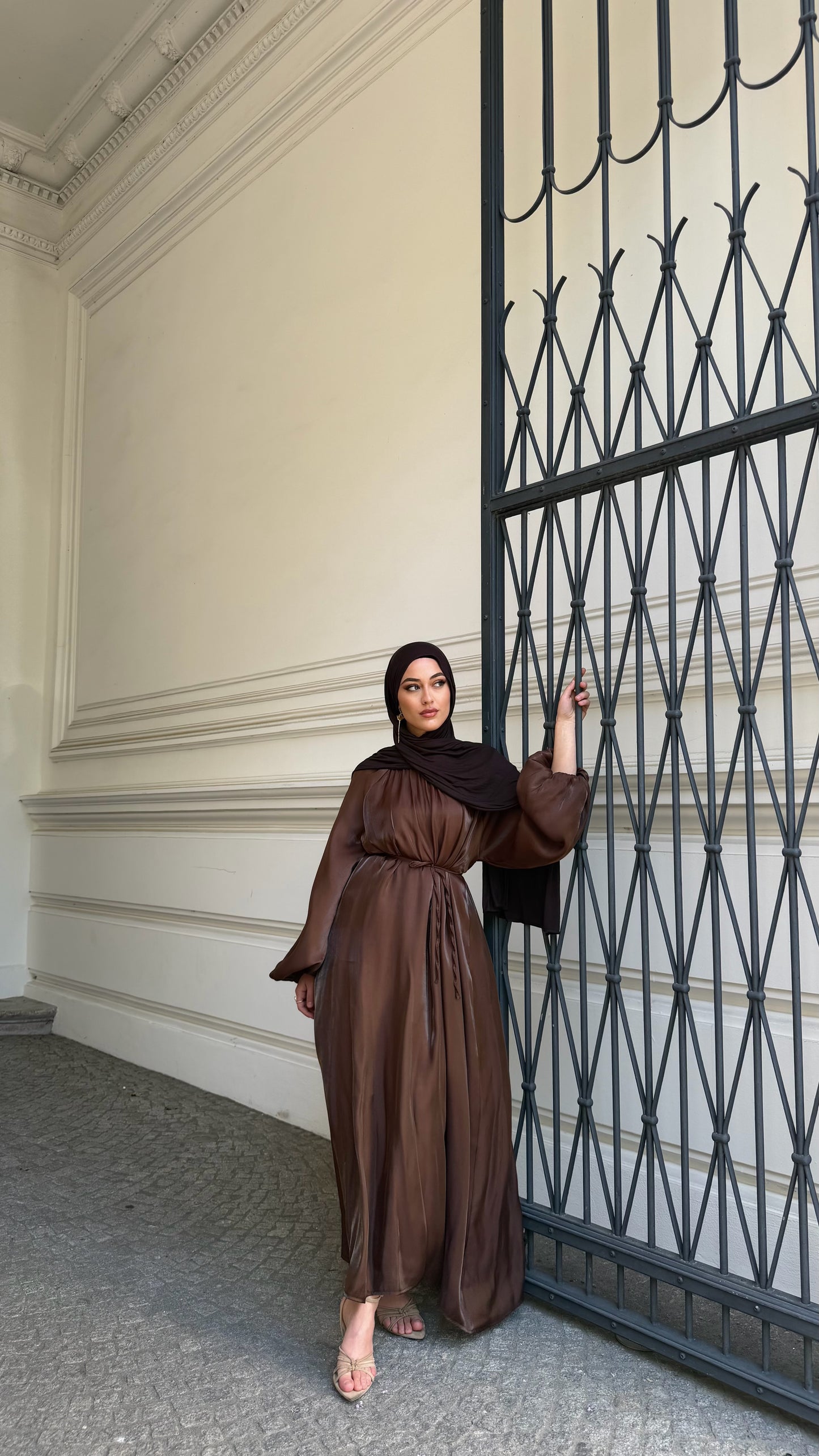 Lumière Maxikleid in braun