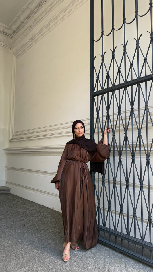 Lumière Maxikleid in braun