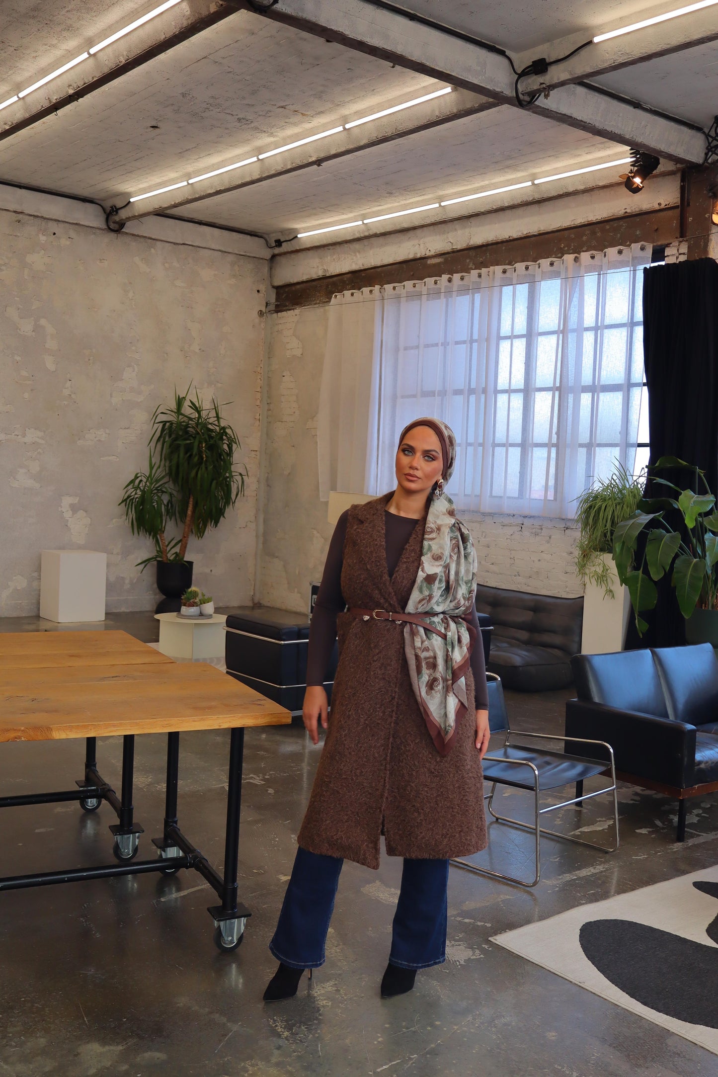 Lamiya Weste in braun