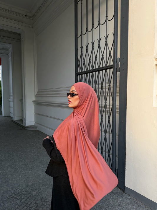 Premium Jersey in terracotta ember