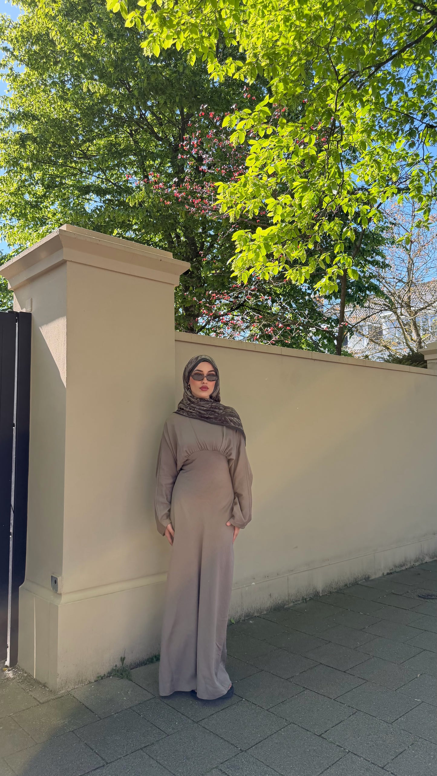 Desert Maxikleid in taupe