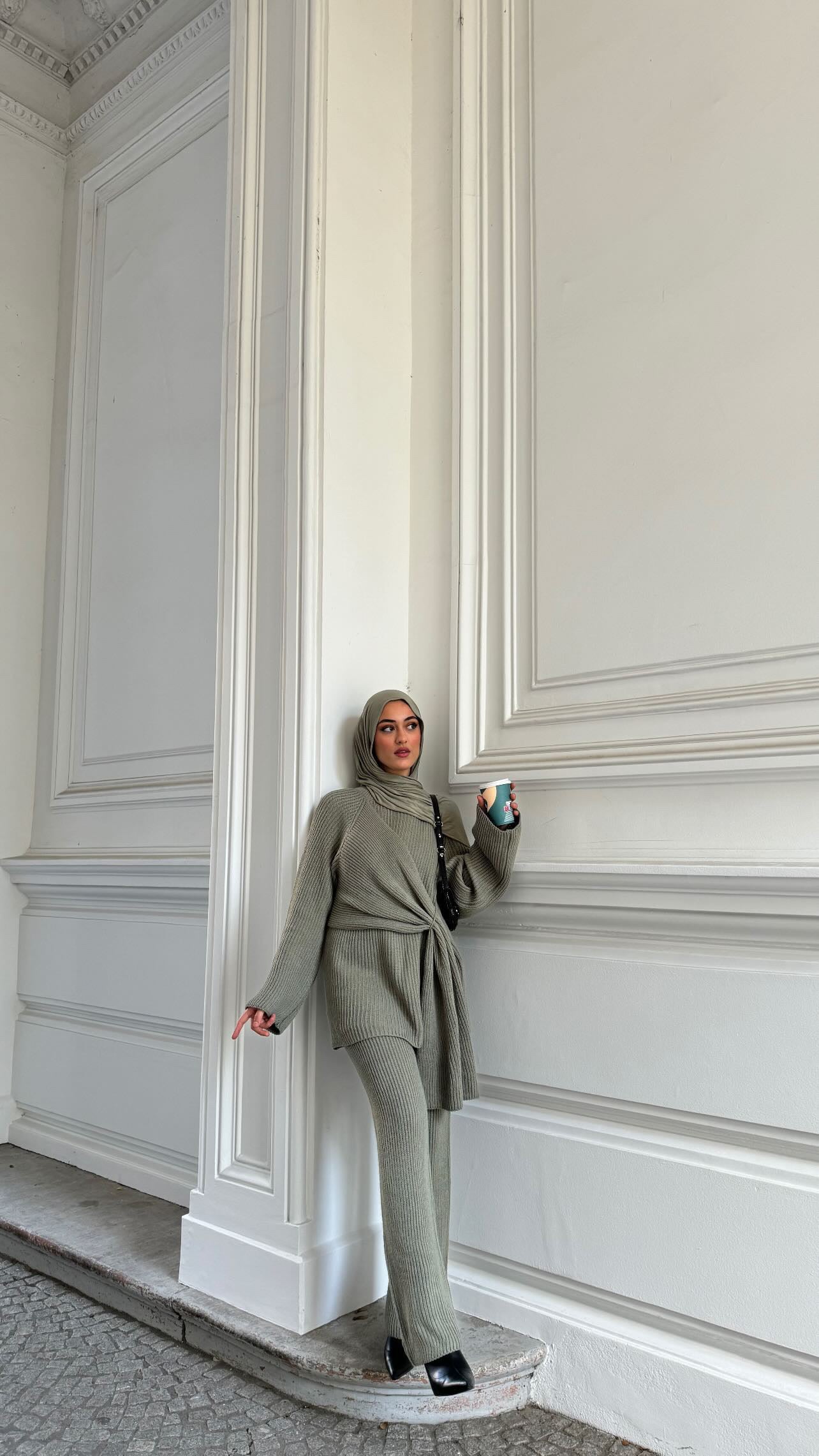 Zara Zweiteiler in olivegrün