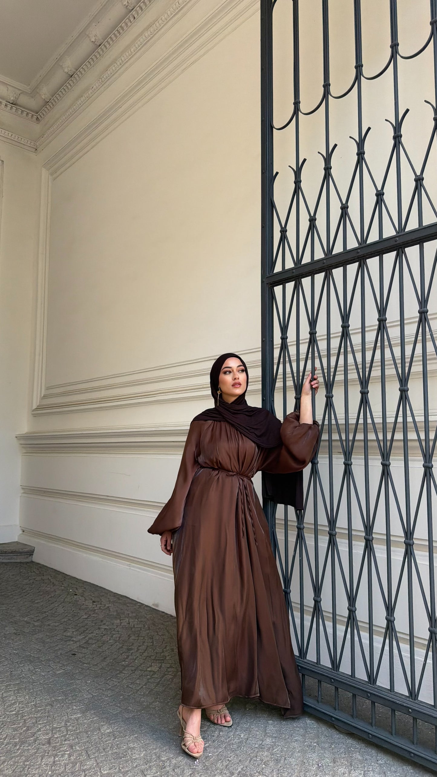 Lumière Maxikleid in braun