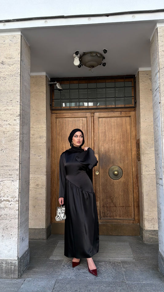 Elara Maxikleid in schwarz