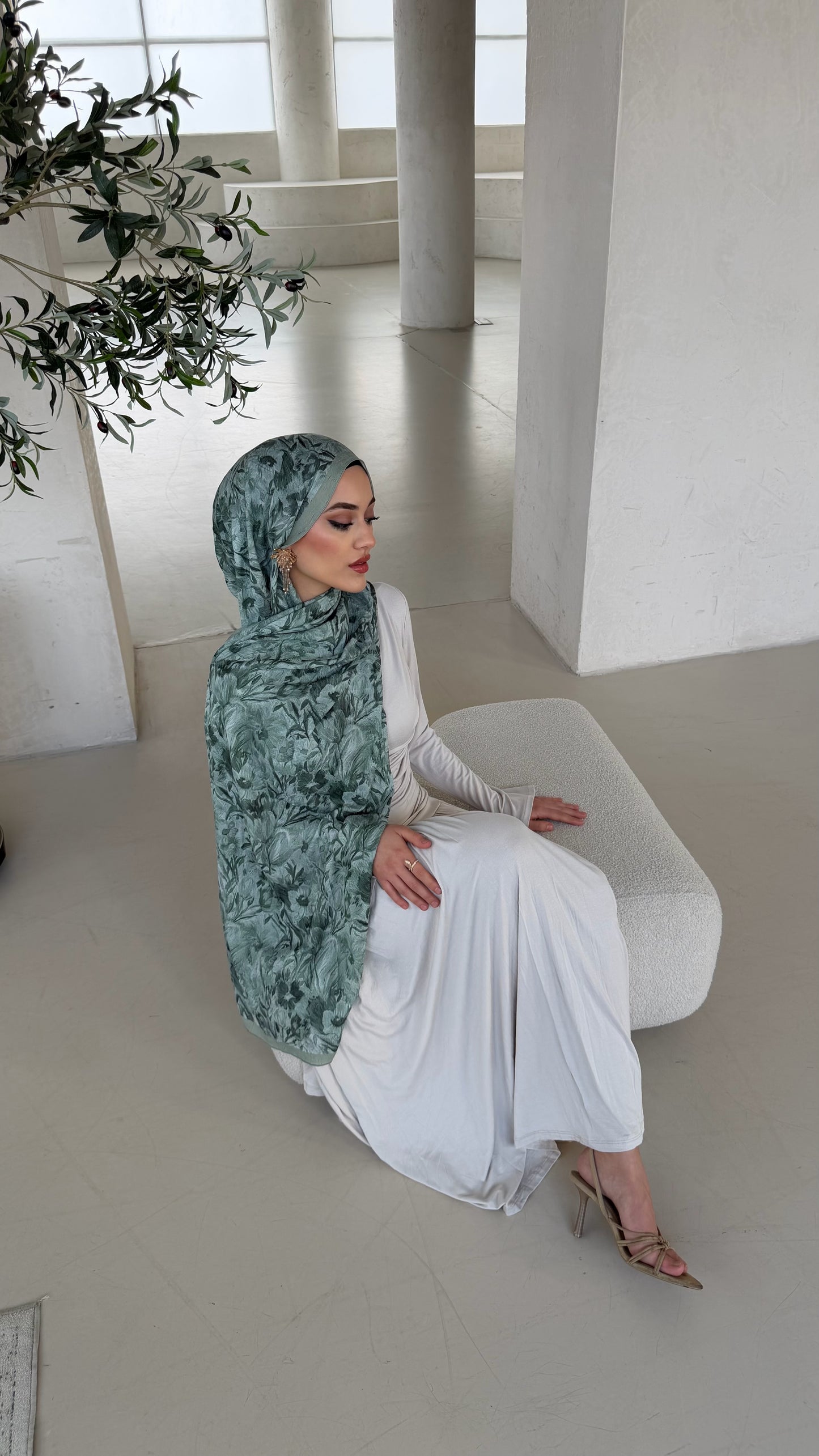 Paradise hijab in mint- grün