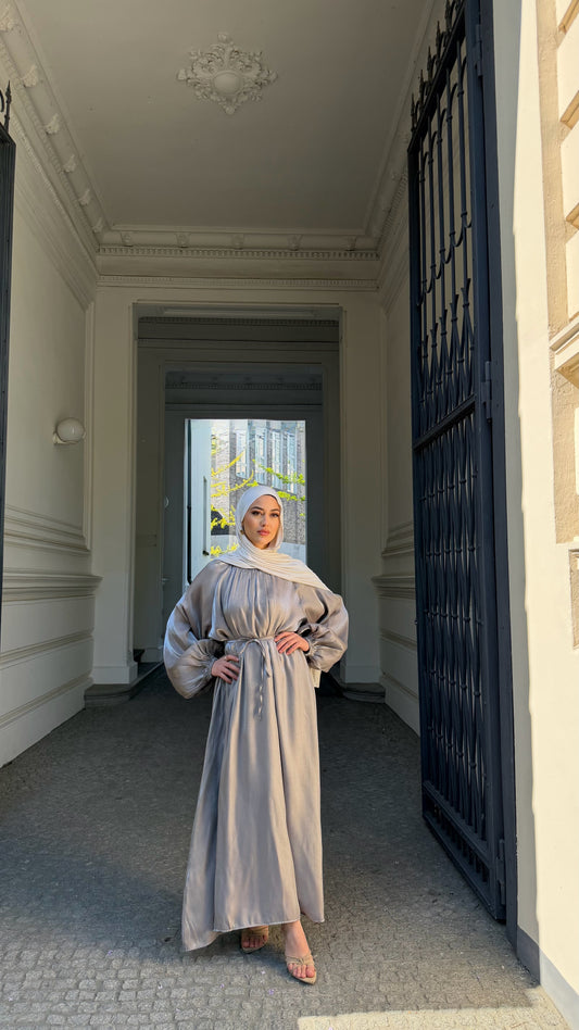 Lumière Maxikleid in grau