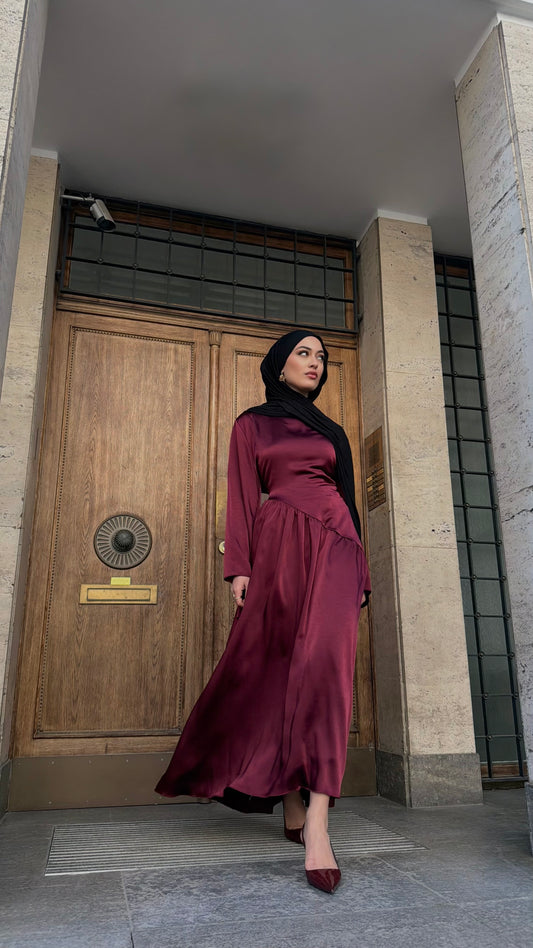 Elara Maxikleid in bordeaux