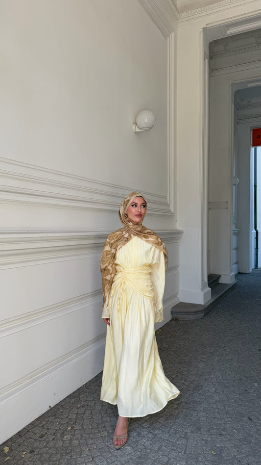 Lavinia Maxikleid in Buttergelb