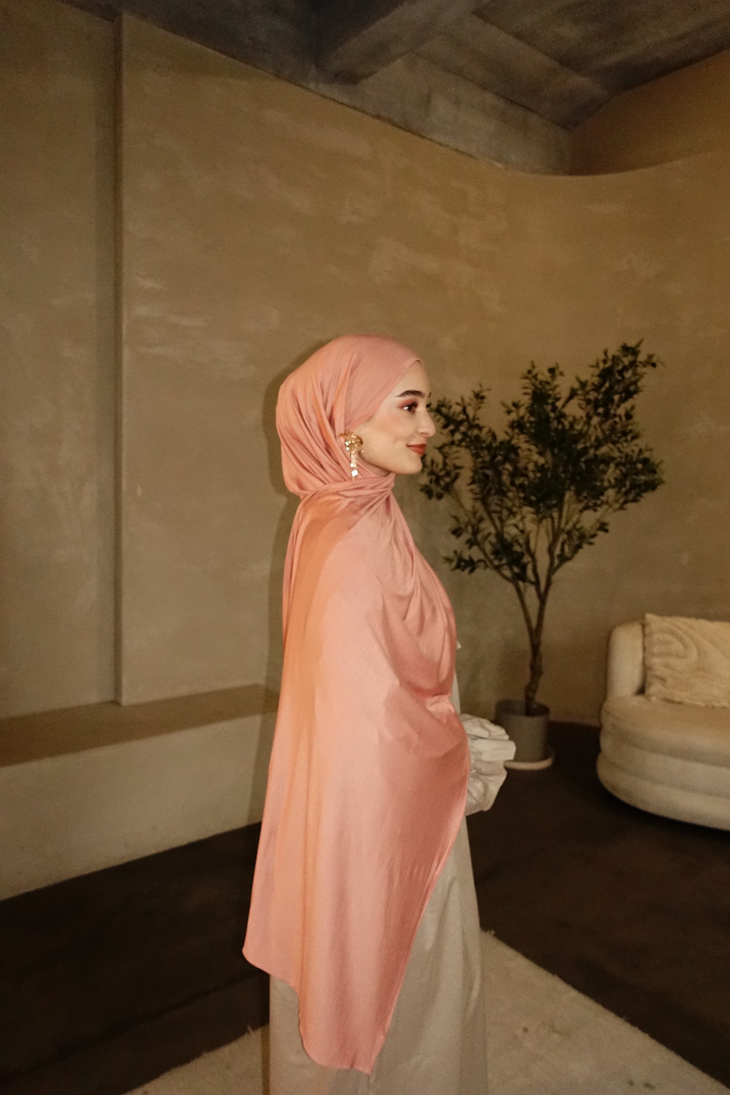 Premium Jersey in peach