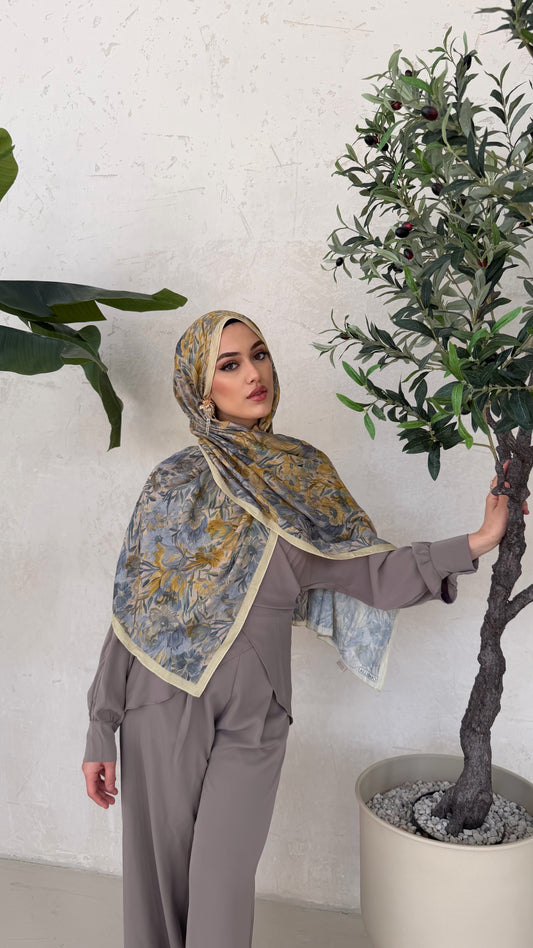 Paradise hijab in buttergelb