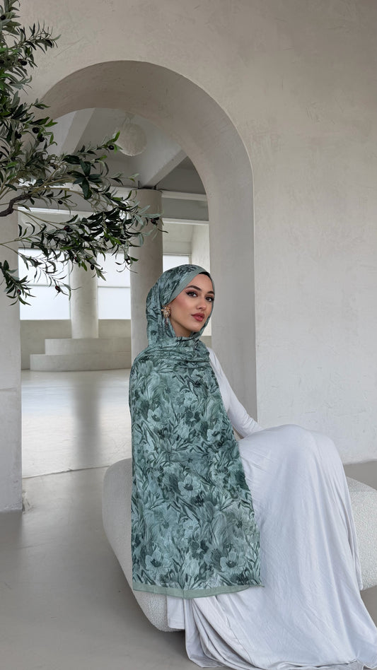 Paradise hijab in mint- grün