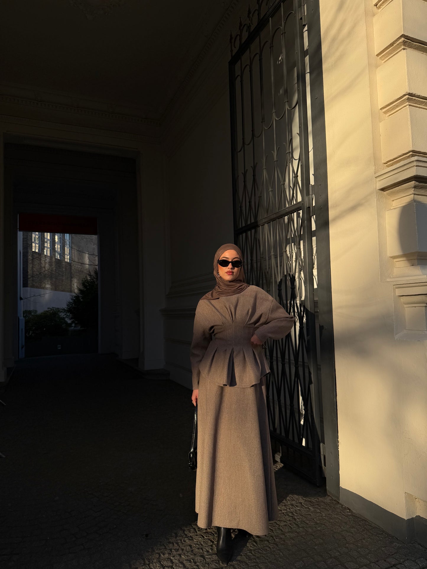 Selena Zweiteiler in taupe