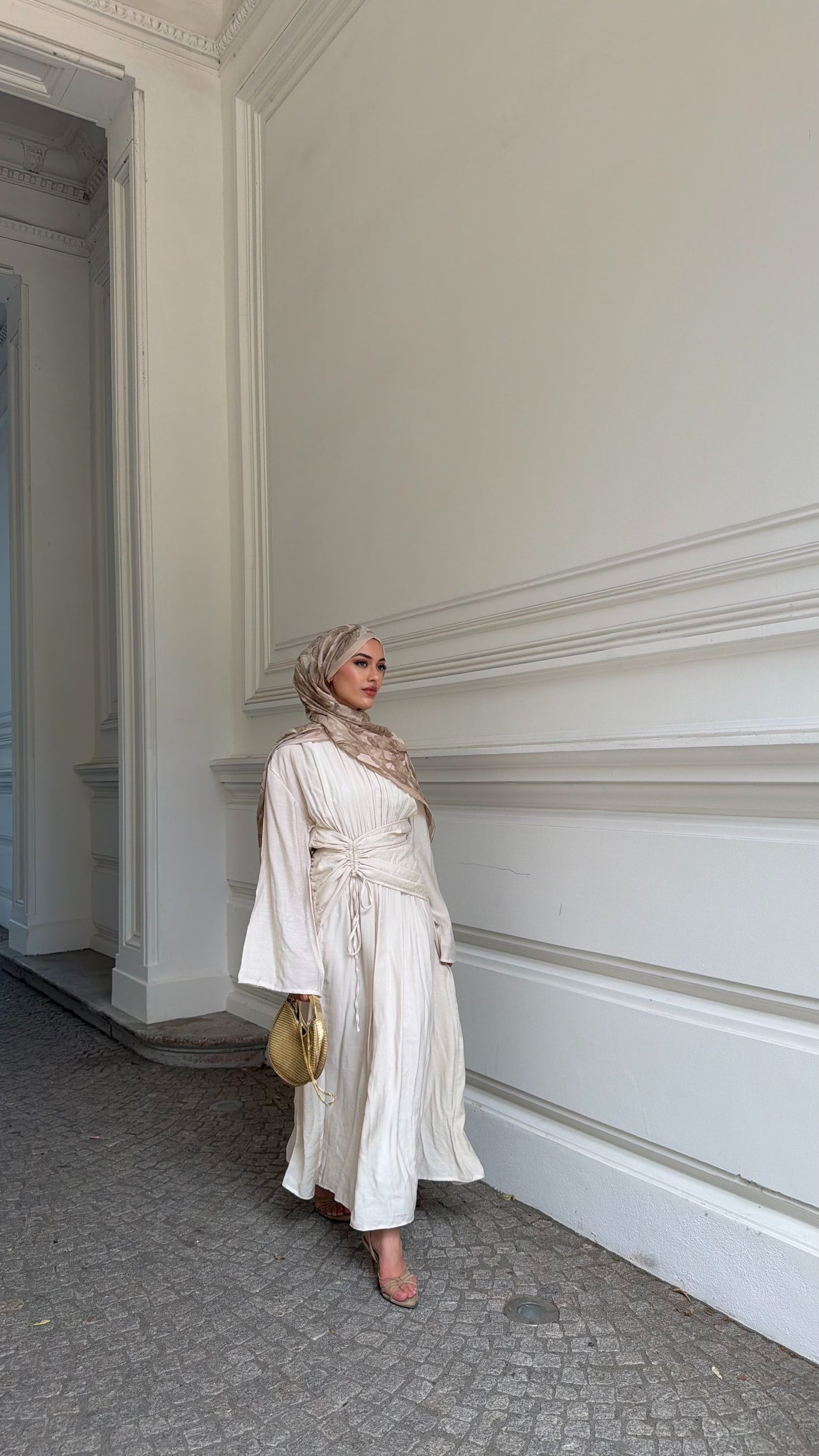 Lavinia Maxikleid in Beige