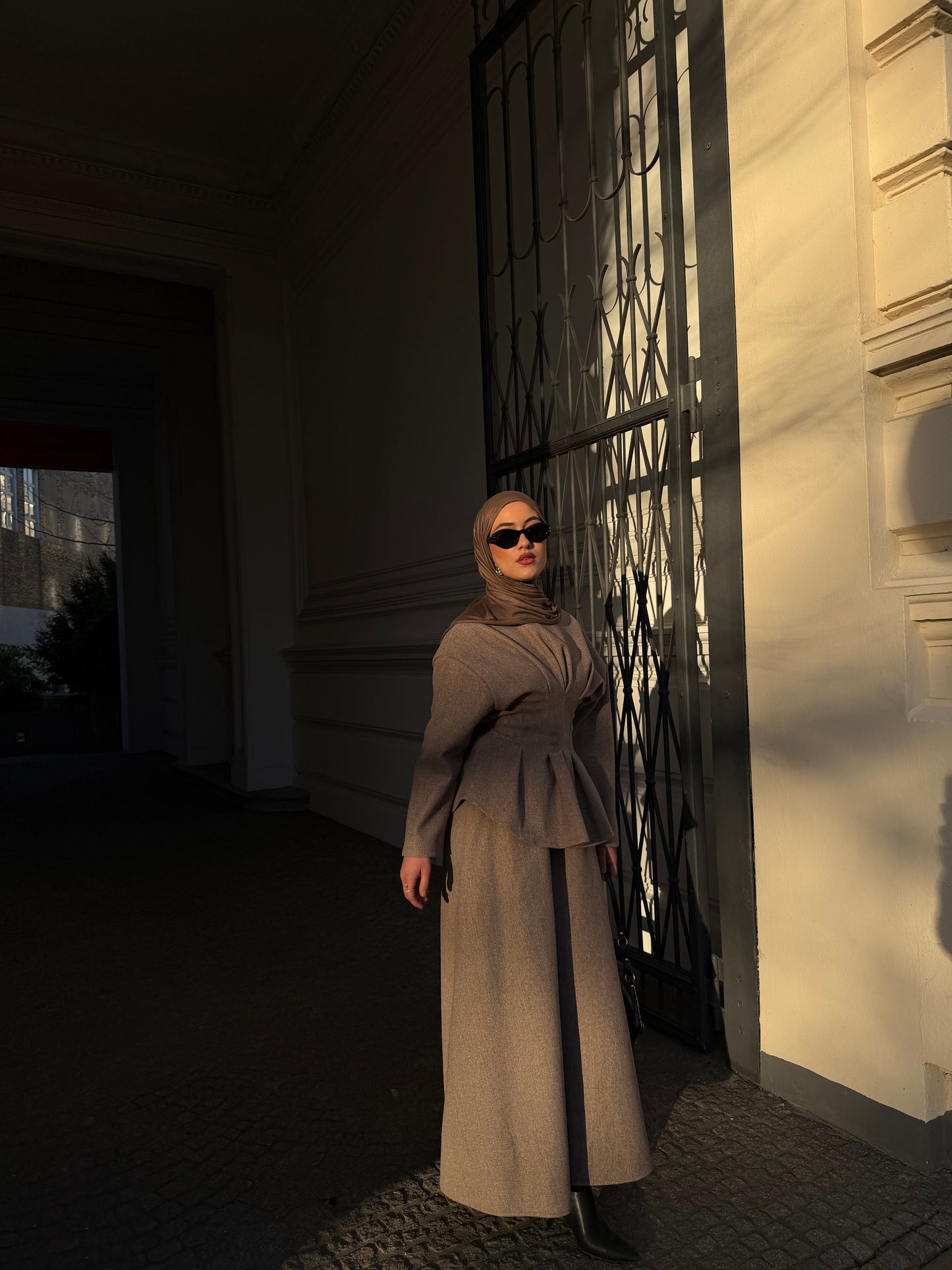 Selena Zweiteiler in taupe