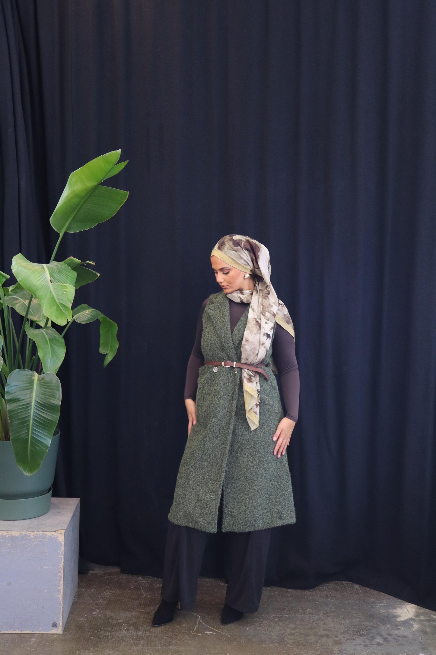 Lamiya weste in grün