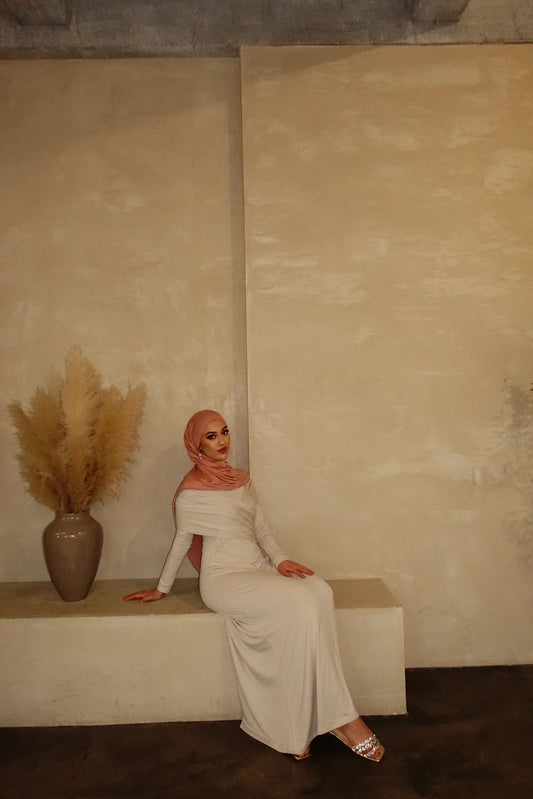 Zaya Maxikleid in beige