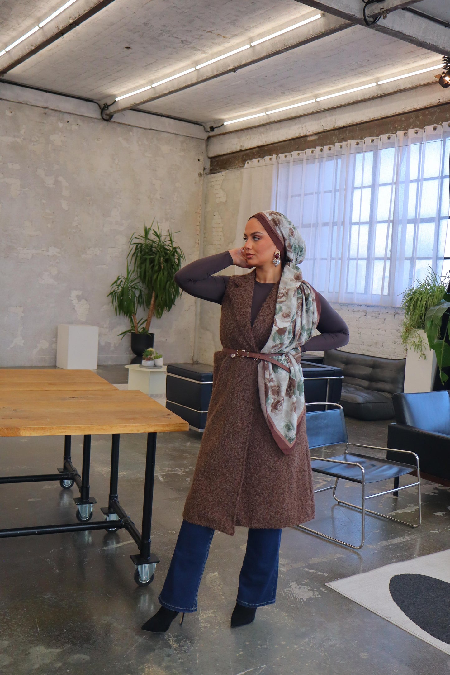 Lamiya Weste in braun