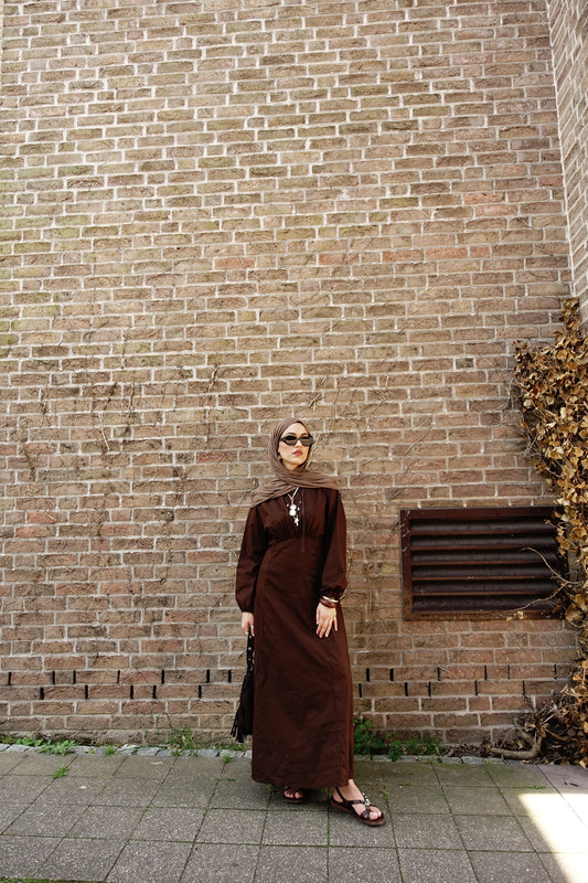 Ruya Maxikleid in braun
