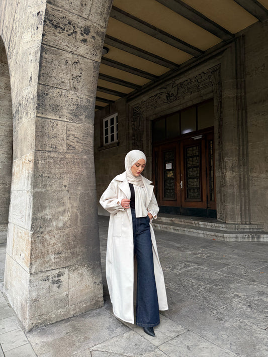 Maxi Mantel in creme