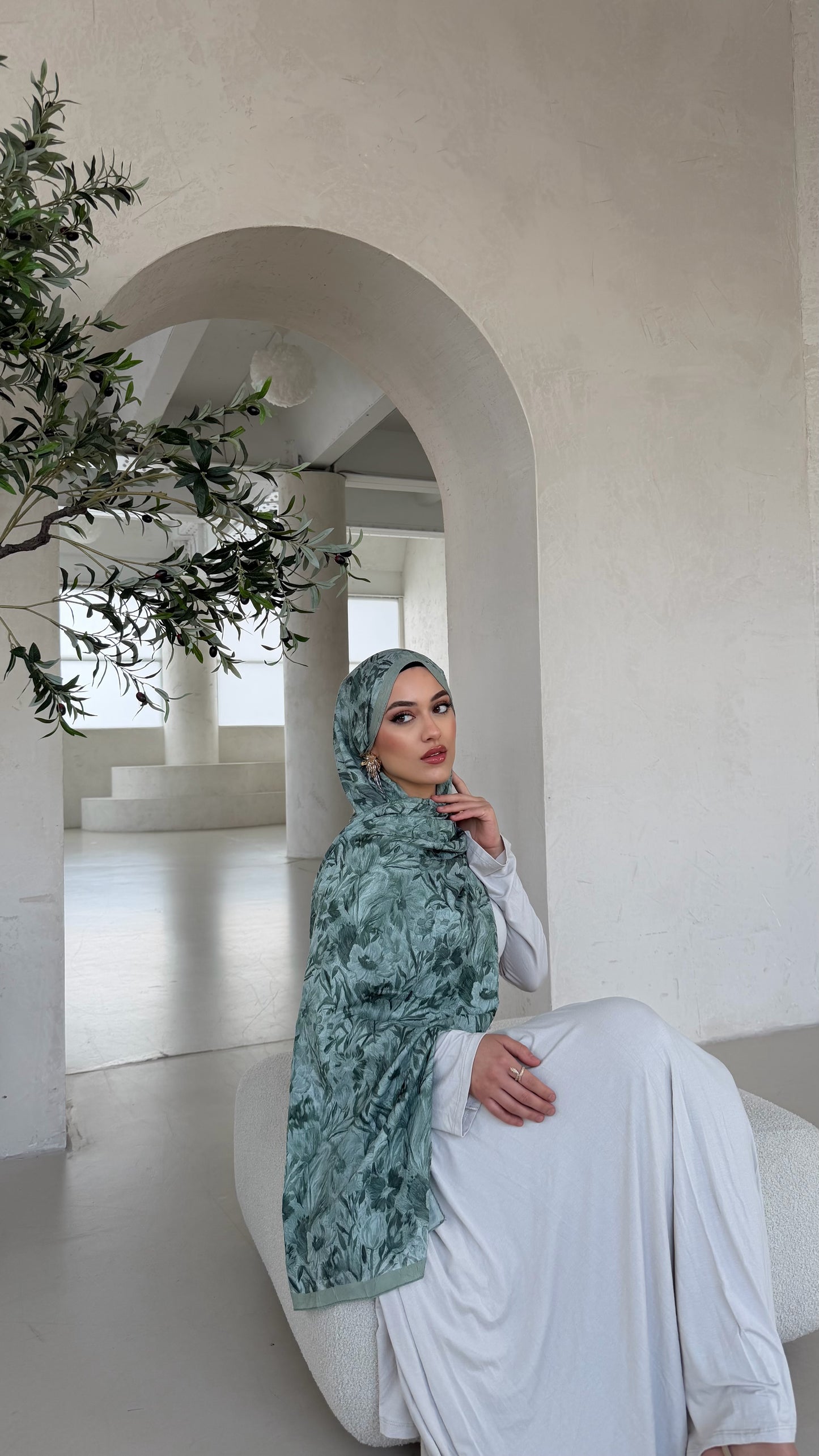 Paradise hijab in mint- grün