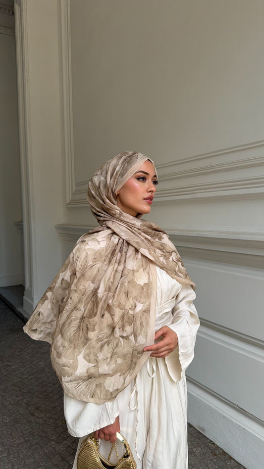Fleura Hijab in Beige
