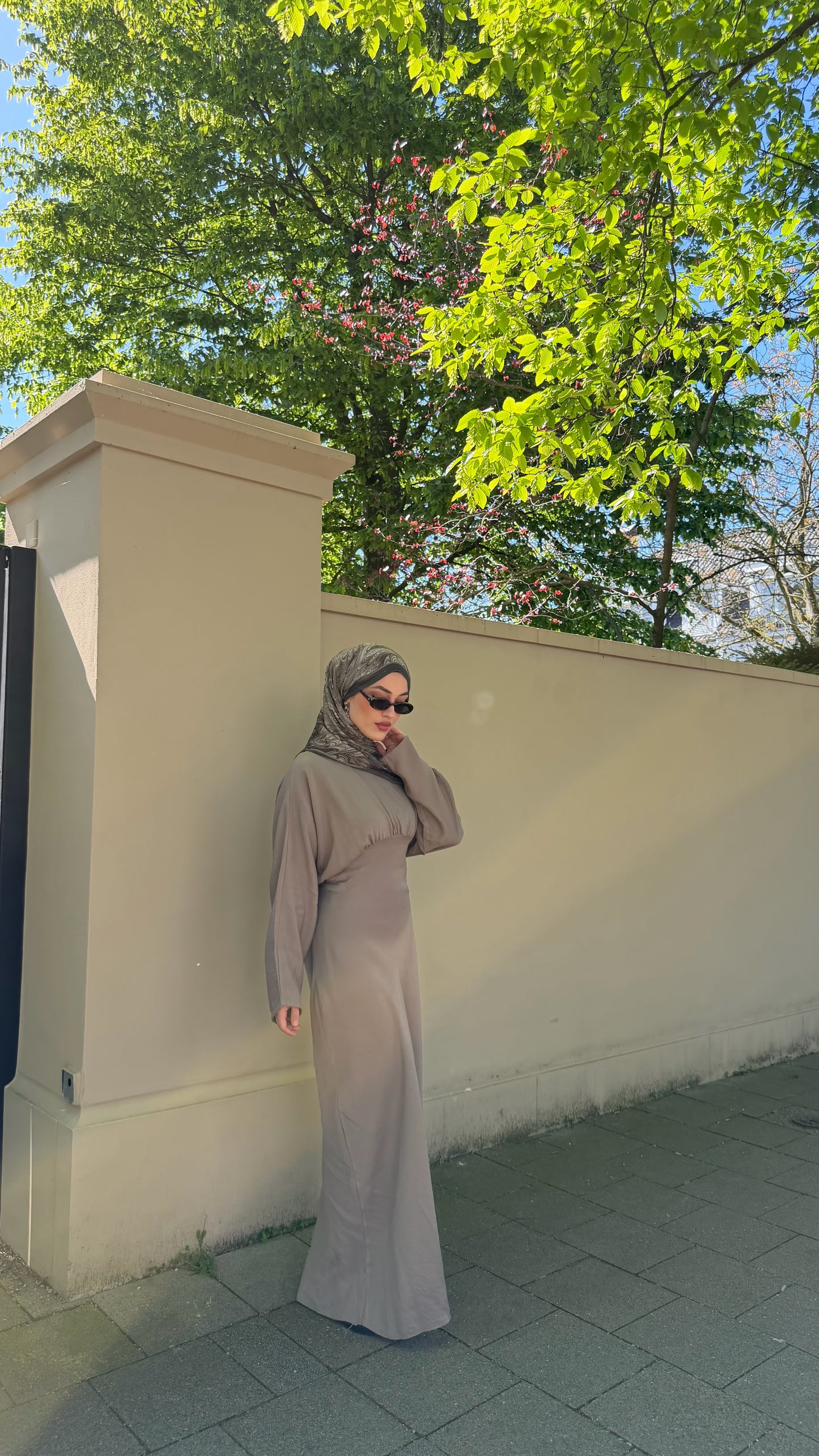 Desert Maxikleid in taupe