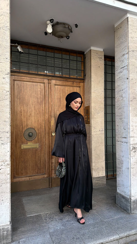 Lumière Maxikleid in schwarz
