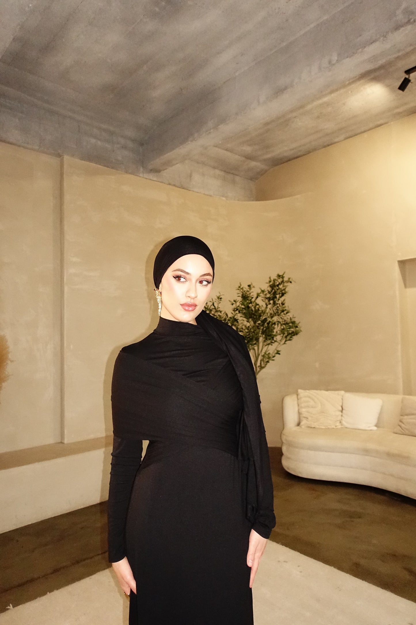 Zaya Maxikleid in schwarz